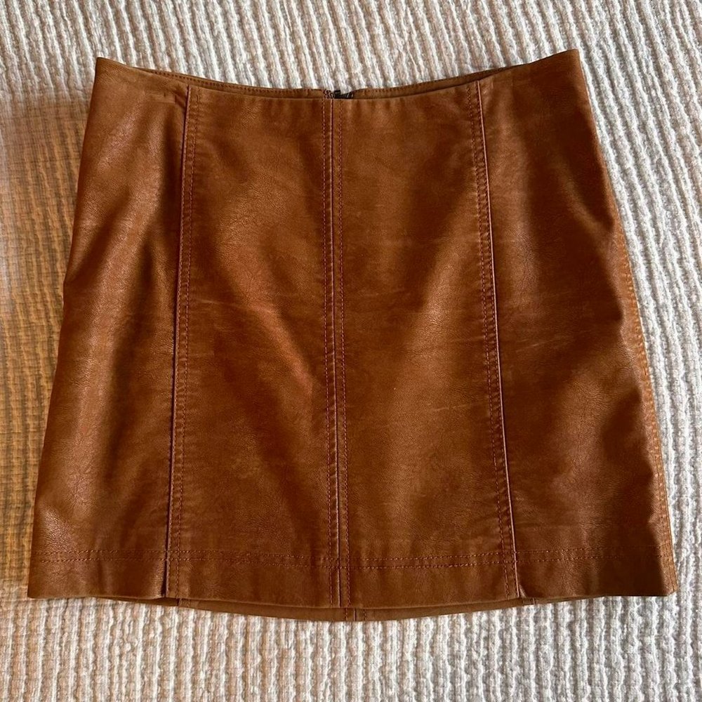 Free People Vegan Suede Mini Skirt